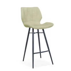 Tabouret Snack (assise +/- 65 Cm)|Tabouret De Bar (assise +/- 80 Cm)*ImpiaTabouret design coque matelassée en velours et pieds en métal noir