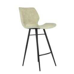 Tabouret Snack (assise +/- 65 Cm)|Tabouret De Bar (assise +/- 80 Cm)*ImpiaTabouret design coque matelassée en velours et pieds en métal noir