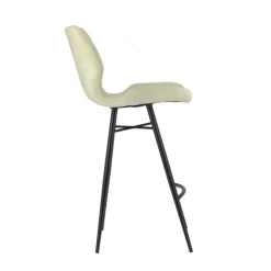 Tabouret Snack (assise +/- 65 Cm)|Tabouret De Bar (assise +/- 80 Cm)*ImpiaTabouret design coque matelassée en velours et pieds en métal noir