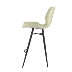 Tabouret Snack (assise +/- 65 Cm)|Tabouret De Bar (assise +/- 80 Cm)*ImpiaTabouret design coque matelassée en velours et pieds en métal noir