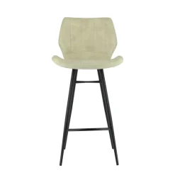 Tabouret Snack (assise +/- 65 Cm)|Tabouret De Bar (assise +/- 80 Cm)*ImpiaTabouret design coque matelassée en velours et pieds en métal noir
