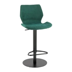 Tabouret De Bar (assise +/- 80 Cm)|Tabouret Snack (assise +/- 65 Cm)*IndicaTabouret tournant et réglable coque en tissu avec pied en métal noir