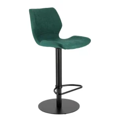 Tabouret De Bar (assise +/- 80 Cm)|Tabouret Snack (assise +/- 65 Cm)*IndicaTabouret tournant et réglable coque en tissu avec pied en métal noir