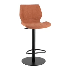 Tabouret De Bar (assise +/- 80 Cm)|Tabouret Snack (assise +/- 65 Cm)*IndicaTabouret tournant et réglable coque en tissu avec pied en métal noir