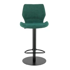 Tabouret De Bar (assise +/- 80 Cm)|Tabouret Snack (assise +/- 65 Cm)*IndicaTabouret tournant et réglable coque en tissu avec pied en métal noir