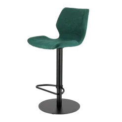 Tabouret De Bar (assise +/- 80 Cm)|Tabouret Snack (assise +/- 65 Cm)*IndicaTabouret tournant et réglable coque en tissu avec pied en métal noir