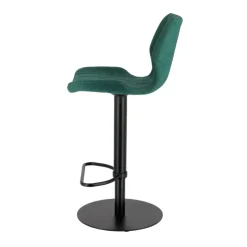 Tabouret De Bar (assise +/- 80 Cm)|Tabouret Snack (assise +/- 65 Cm)*IndicaTabouret tournant et réglable coque en tissu avec pied en métal noir