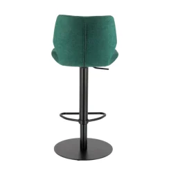 Tabouret De Bar (assise +/- 80 Cm)|Tabouret Snack (assise +/- 65 Cm)*IndicaTabouret tournant et réglable coque en tissu avec pied en métal noir