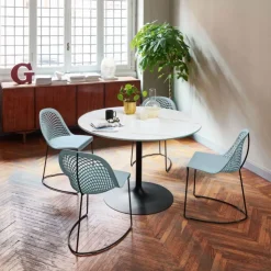 Midj Table De Salle à Manger*Infinity ® Table pied central design en céramique et métal
