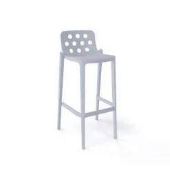 Tabouret De Bar (assise +/- 80 Cm)*Isidoro Tabouret de bar d'extérieur moderne empilable avec dossier ronds ajourés