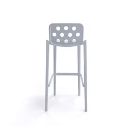 Tabouret De Bar (assise +/- 80 Cm)*Isidoro Tabouret de bar d'extérieur moderne empilable avec dossier ronds ajourés