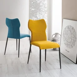 Europea Chaise De Salle à Manger|Chaise Salon*Jade Chaise moderne en tissu avec pieds en métal