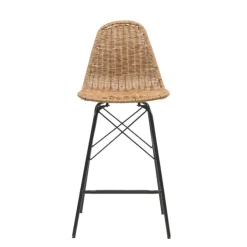 Tabouret Snack (assise +/- 65 Cm)|Tabouret De Bar (assise +/- 80 Cm)*JavaTabouret tressé ethnique avec pieds Eiffel