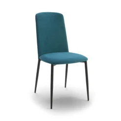 Europea Chaise De Salle à Manger*Joy Chaise de salle à manger contemporaine en tissu et pieds en métal