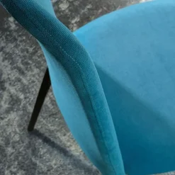 Europea Chaise De Salle à Manger*Joy Chaise de salle à manger contemporaine en tissu et pieds en métal