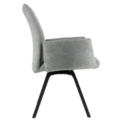 Chaise De Salle à Manger|Chaise De Bureau*Jules Fauteuilconfortable en tissu avec dossier inclinable et pieds en métal