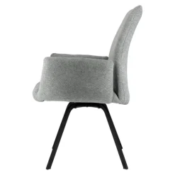 Chaise De Salle à Manger|Chaise De Bureau*Jules Fauteuilconfortable en tissu avec dossier inclinable et pieds en métal