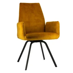 Chaise De Salle à Manger|Chaise De Bureau*Jules Fauteuilconfortable en tissu avec dossier inclinable et pieds en métal