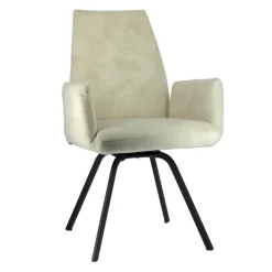 Chaise De Salle à Manger|Chaise De Bureau*Jules Fauteuilconfortable en tissu avec dossier inclinable et pieds en métal