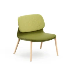 Sokoa Fauteuil De Salon*Klik Chauffeuse confortable en tissu pieds bois made in France