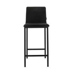 Mobliberica Tabouret Snack (assise +/- 65 Cm)|Tabouret De Bar (assise +/- 80 Cm)*Koko ® Tabouret snack en tissu dossier bas avec pieds en métal