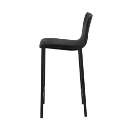 Mobliberica Tabouret Snack (assise +/- 65 Cm)|Tabouret De Bar (assise +/- 80 Cm)*Koko ® Tabouret snack en tissu dossier bas avec pieds en métal