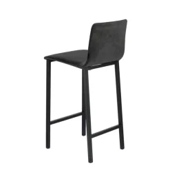Mobliberica Tabouret Snack (assise +/- 65 Cm)|Tabouret De Bar (assise +/- 80 Cm)*Koko ® Tabouret snack en tissu dossier bas avec pieds en métal