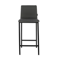 Mobliberica Tabouret Snack (assise +/- 65 Cm)|Tabouret De Bar (assise +/- 80 Cm)*Koko ® Tabouret snack en simili dossier bas avec pieds en métal