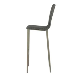 Mobliberica Tabouret De Bar (assise +/- 80 Cm)*Koko ® Tabouret de bar dossier haut en tissu