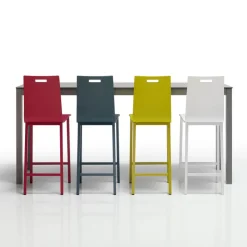 Mobliberica Tabouret Snack (assise +/- 65 Cm)|Tabouret De Bar (assise +/- 80 Cm)*Koko Tabouret snack ® dossier bas en bois