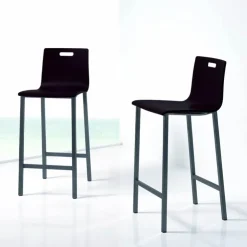 Mobliberica Tabouret Snack (assise +/- 65 Cm)|Tabouret De Bar (assise +/- 80 Cm)*Koko Tabouret snack ® dossier bas en bois