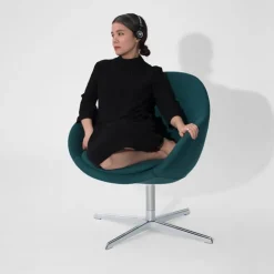 Varier Fauteuil De Salon*Kokon club ® Fauteuil pivotant confortable en tissu design