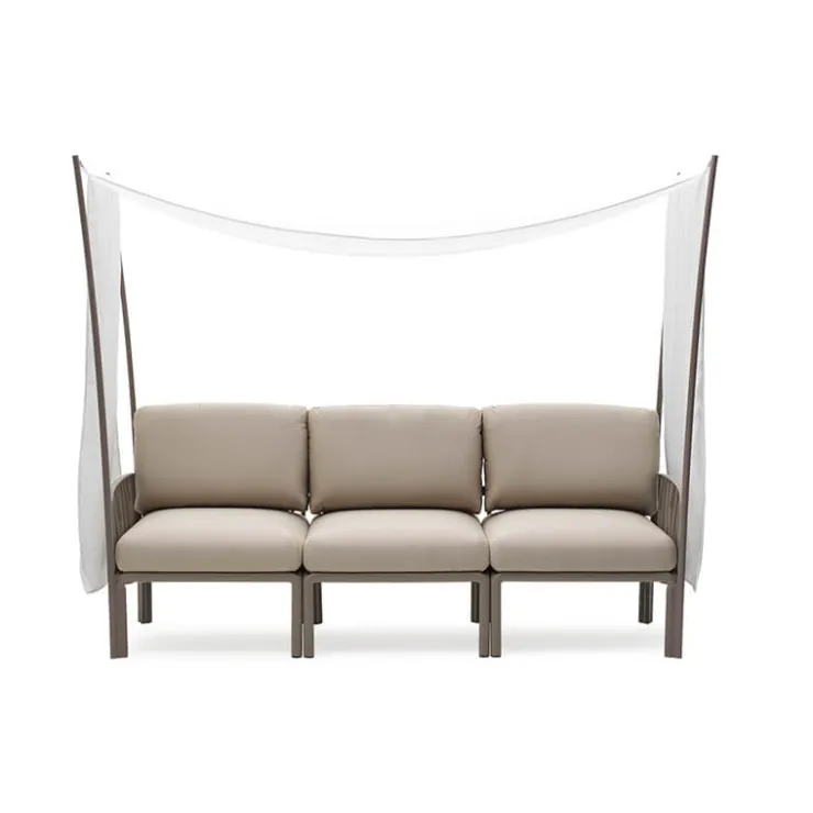 Fauteuil De Jardin*Komodo ombra 3 Canapé de jardin 3 places avec voile d'ombrage fabriqué en Italie