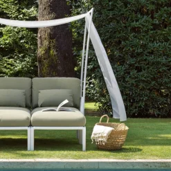 Fauteuil De Jardin*Komodo ombra 2 Canapé de jardin 2 places avec voile d'ombrage fabriqué en Italie