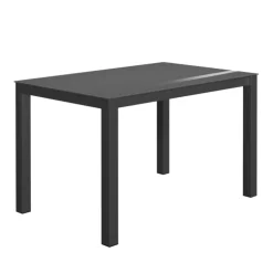 Cancio Table De Cuisine*Kyoto bar Table snack moderne extensible en verre et métal