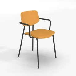 Perfecta Chaise De Salle à Manger|Chaise Salon*Lago Chaise avec accoudoirs rétro et revêtement en tissu