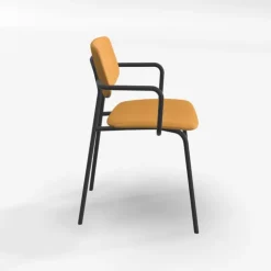 Perfecta Chaise De Salle à Manger|Chaise Salon*Lago Chaise avec accoudoirs rétro et revêtement en tissu
