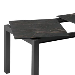 Cancio Table De Cuisine*Lakera Table snack en Dekton rectangulaire extensible avec pieds en métal
