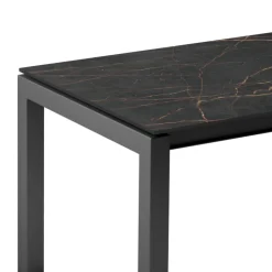 Cancio Table De Cuisine*Lakera Table snack en Dekton rectangulaire extensible avec pieds en métal