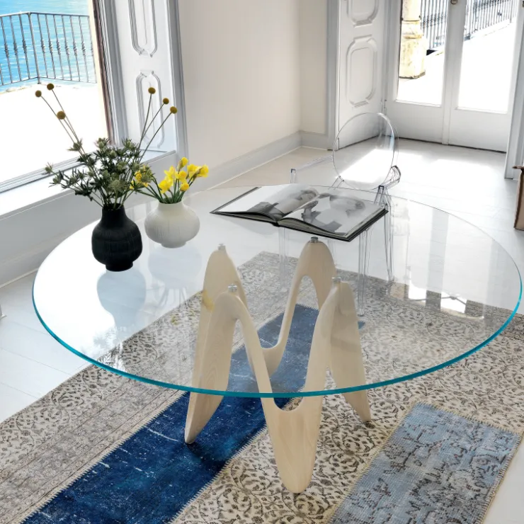 Sovet Italia Table De Salle à Manger*Lambda Sovet® Table ronde design en verre