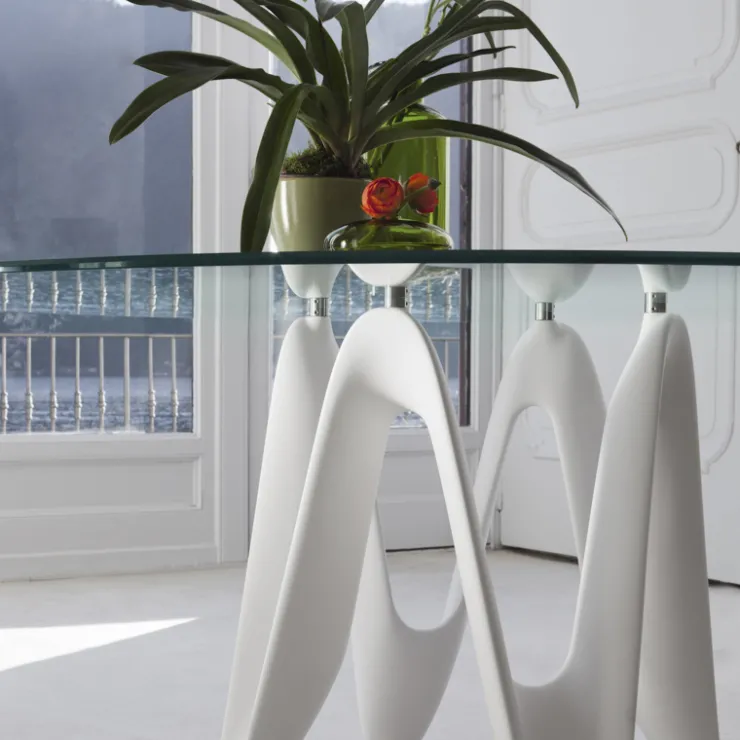 Sovet Italia Table De Salle à Manger*Lambda Sovet® Table ronde design en verre