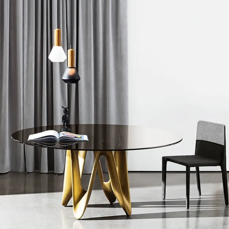 Sovet Italia Table De Salle à Manger*Lambda Sovet® Table ronde design en verre