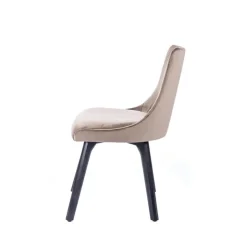 Sessio Chaise De Salle à Manger|Chaise Salon*Lars Chaise cocooning en tissu et pieds en bois