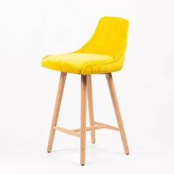 Sessio Tabouret Snack (assise +/- 65 Cm)|Tabouret De Bar (assise +/- 80 Cm)*Lars line Tabouret snack tissu dossier matelassé pieds bois
