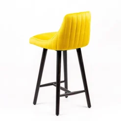 Sessio Tabouret Snack (assise +/- 65 Cm)|Tabouret De Bar (assise +/- 80 Cm)*Lars line Tabouret snack tissu dossier matelassé pieds bois