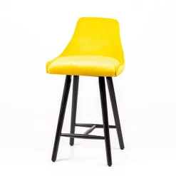 Sessio Tabouret Snack (assise +/- 65 Cm)|Tabouret De Bar (assise +/- 80 Cm)*Lars line Tabouret snack tissu dossier matelassé pieds bois