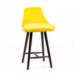 Sessio Tabouret Snack (assise +/- 65 Cm)|Tabouret De Bar (assise +/- 80 Cm)*Lars line Tabouret snack tissu dossier matelassé pieds bois