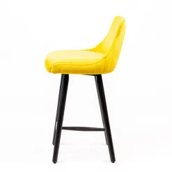 Sessio Tabouret Snack (assise +/- 65 Cm)|Tabouret De Bar (assise +/- 80 Cm)*Lars line Tabouret snack tissu dossier matelassé pieds bois