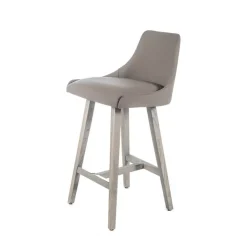 Sessio Tabouret Snack (assise +/- 65 Cm)|Tabouret De Bar (assise +/- 80 Cm)*Lars Tabouret snack moderne avec dossier et pieds en bois