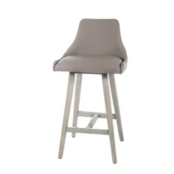 Sessio Tabouret Snack (assise +/- 65 Cm)|Tabouret De Bar (assise +/- 80 Cm)*Lars Tabouret snack moderne avec dossier et pieds en bois